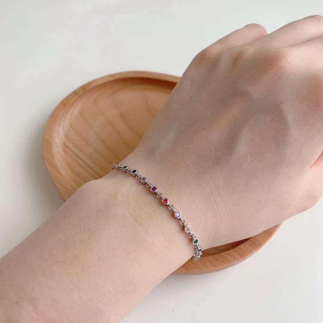 [AURORA]Colorful Bead Array Bracelet
