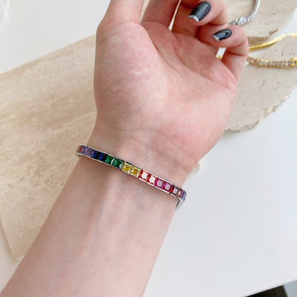 [AURORA]Brilliant Square Cut  Bracelet