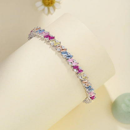 [AURORA]Ornate Sparkling Multi Cut Party Bracelet