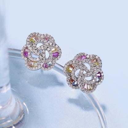 [AURORA]Exquisite Flower Shape Daily Earrings