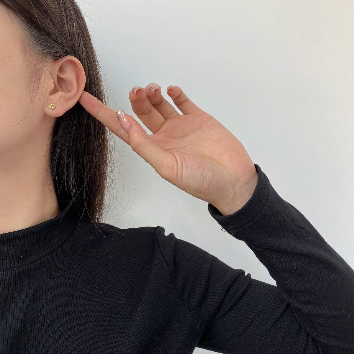 [AURORA]Sparkling Colorful Round Shape Earrings