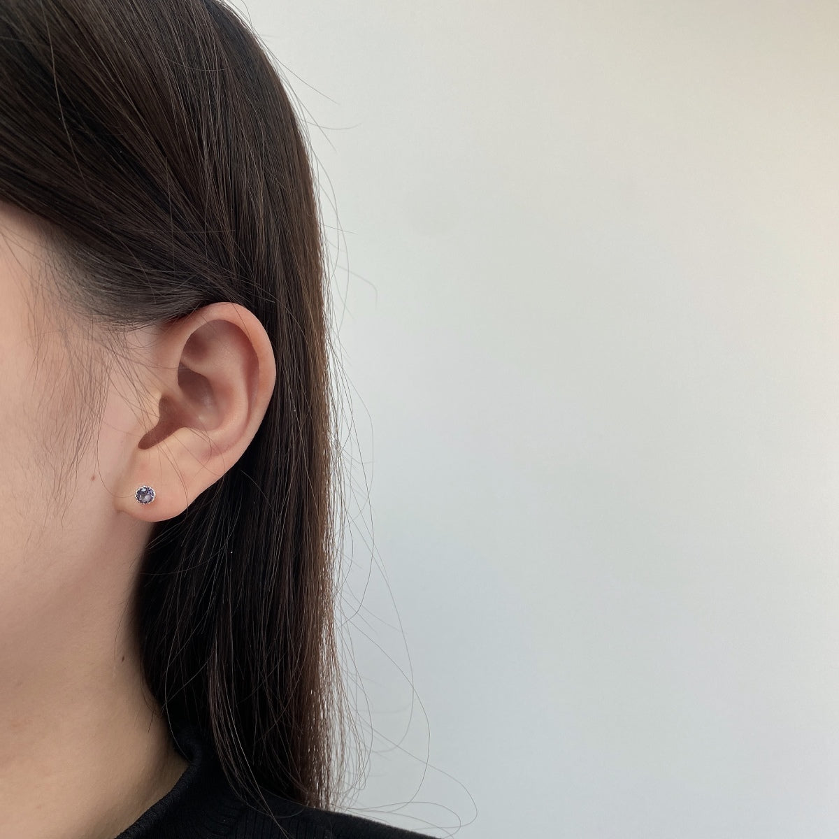 [AURORA]Sparkling Colorful Round Shape Earrings