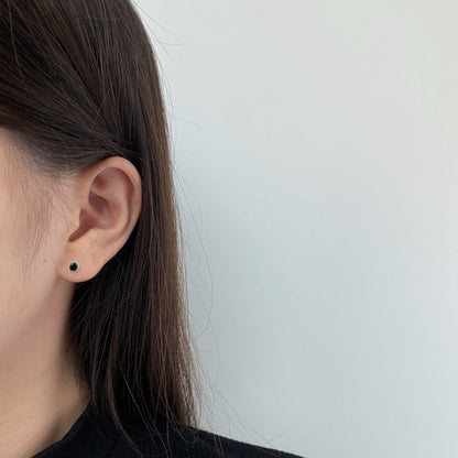 [AURORA]Sparkling Colorful Round Shape Earrings