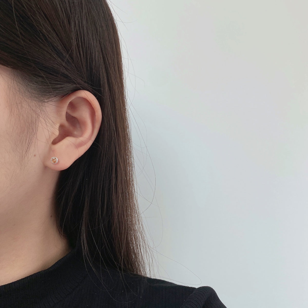 [AURORA]Sparkling Colorful Round Shape Earrings