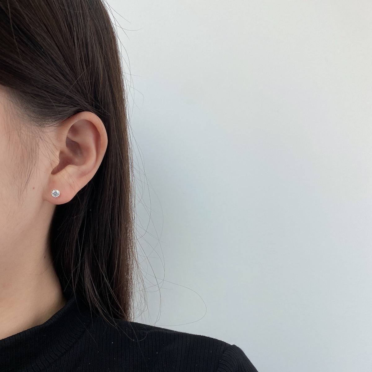 [AURORA]Sparkling Colorful Round Shape Earrings