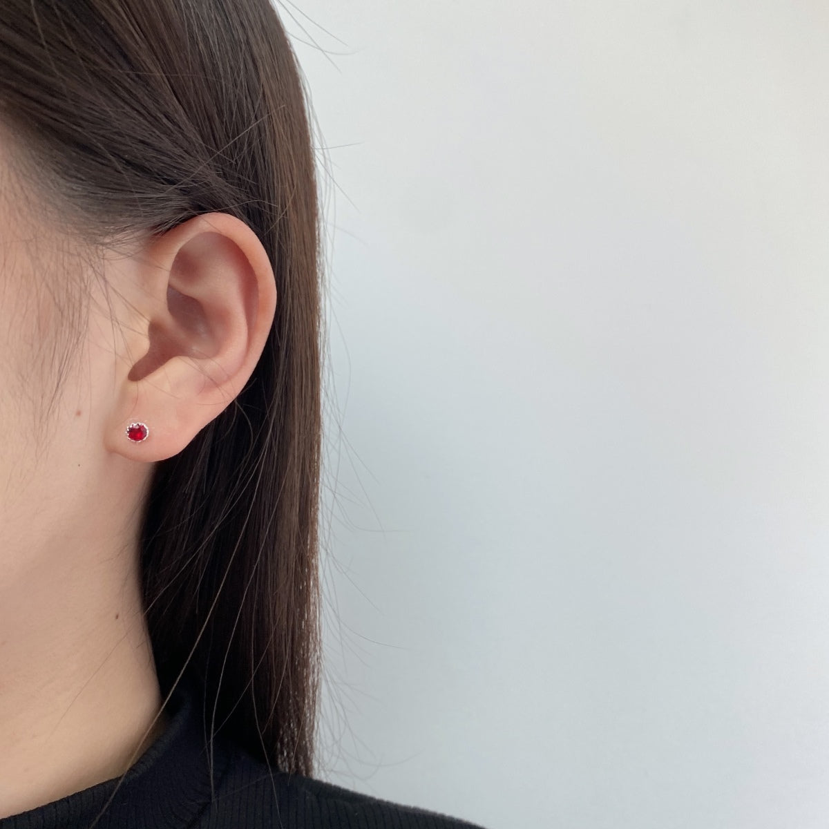 [AURORA]Sparkling Colorful Round Shape Earrings