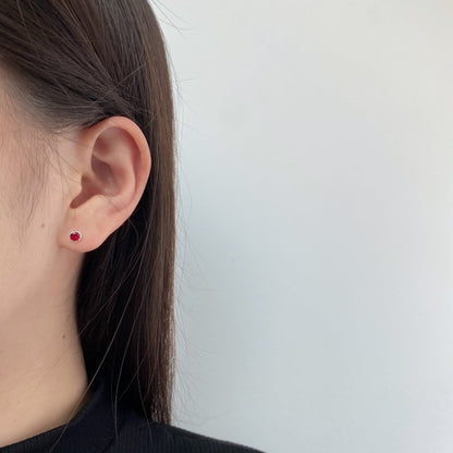 [AURORA]Sparkling Colorful Round Shape Earrings