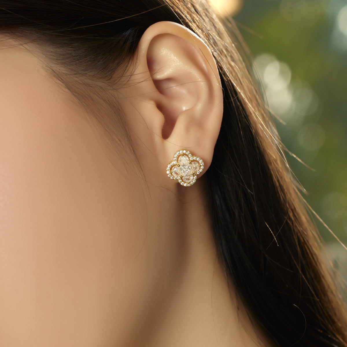 [AURORA]Lucky Four-Leaf Clover Exquisite Earrings