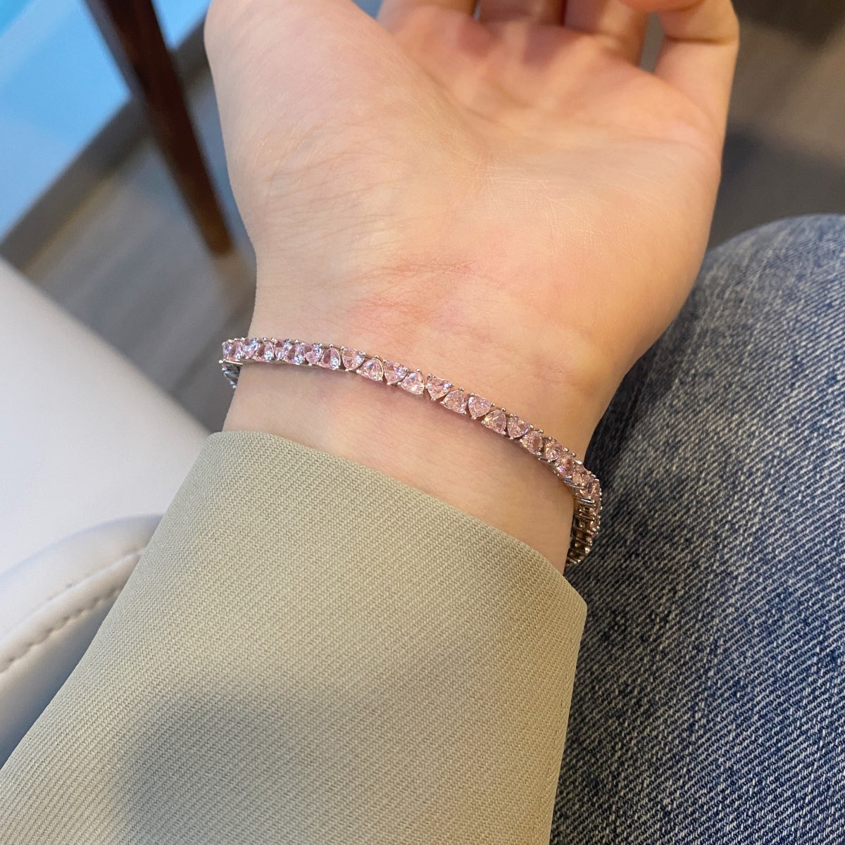 [AURORA]Dazzling Romantic Heart Bracelet