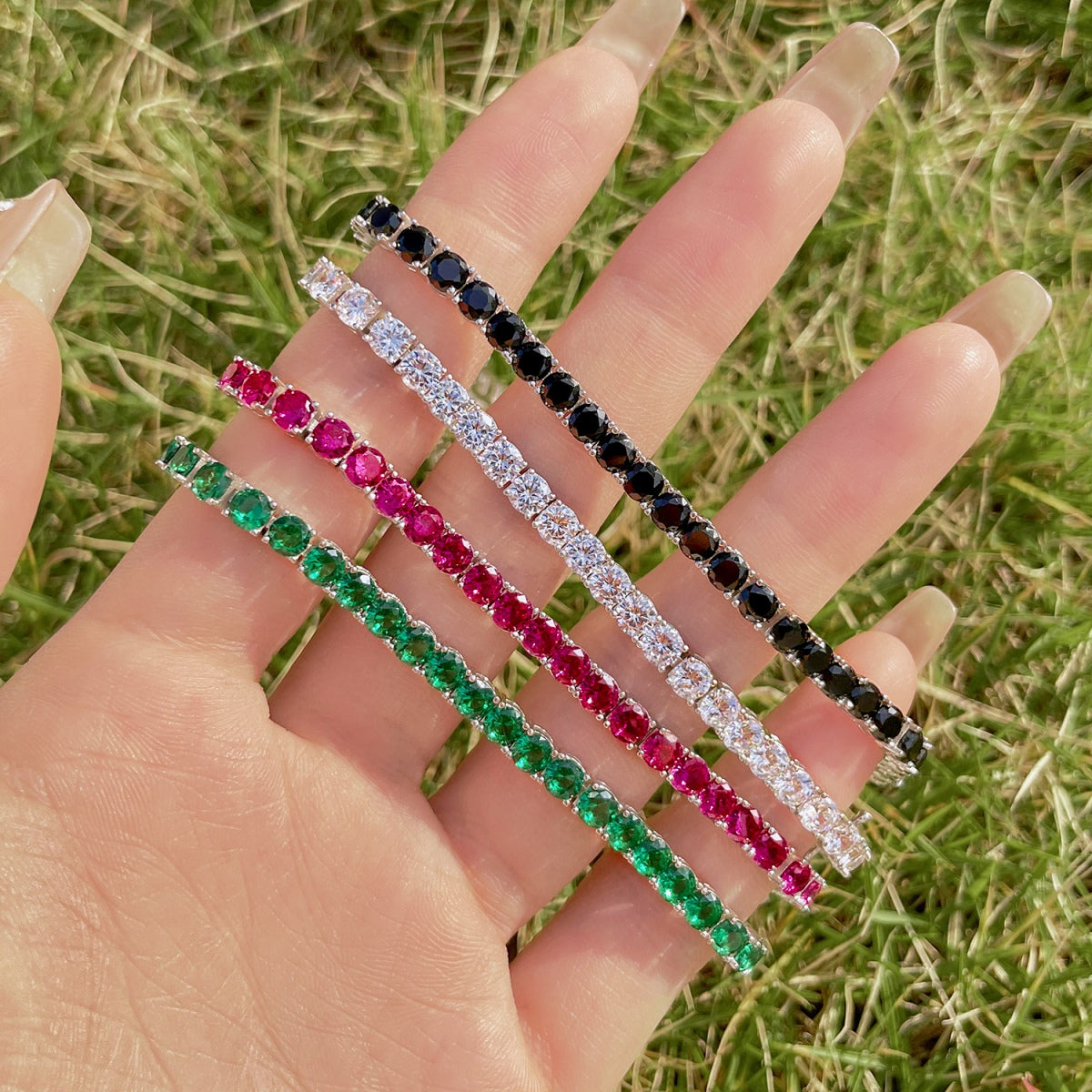 [AURORA]Radiant Colorful Round Cut Party Bracelet
