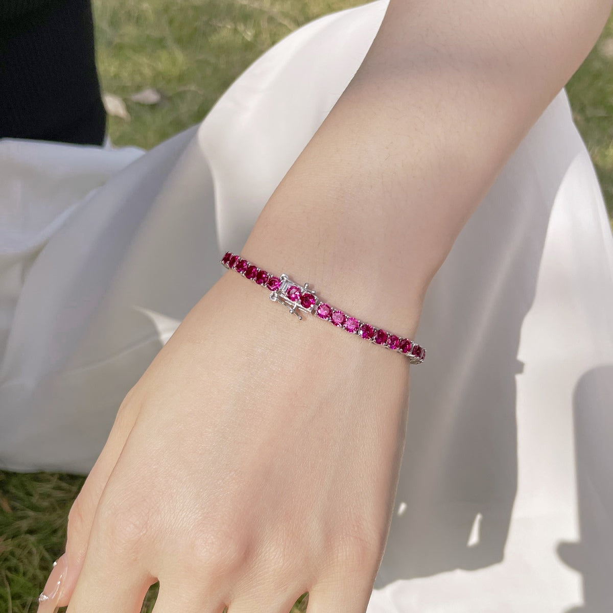 [AURORA]Radiant Colorful Round Cut Party Bracelet