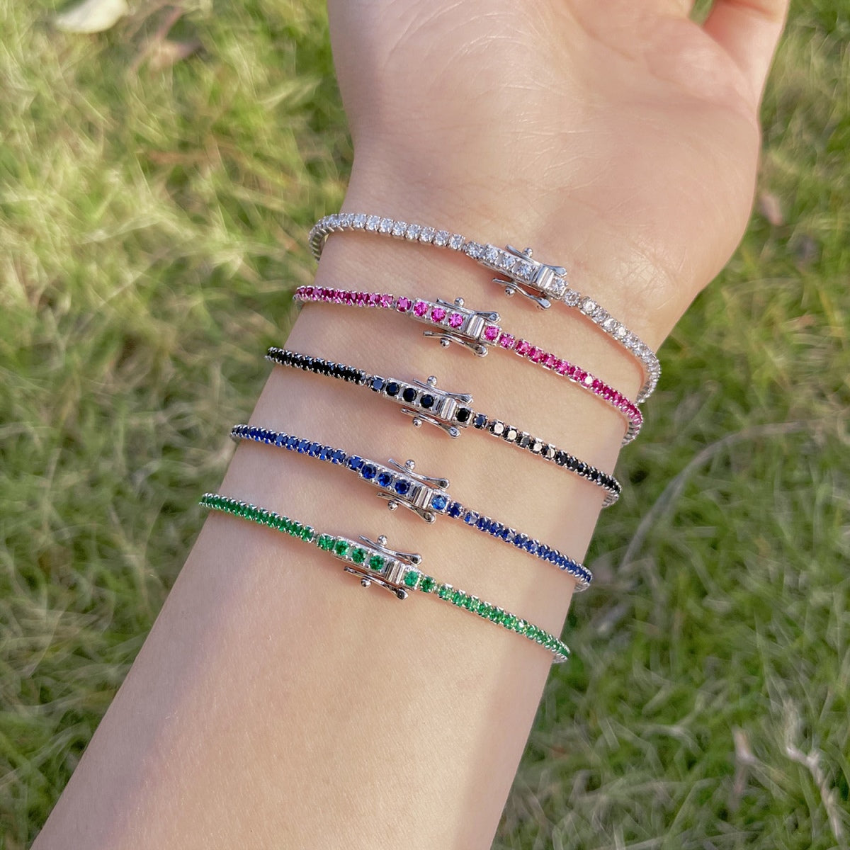 [AURORA]Radiant Colorful Round Cut Party Bracelet
