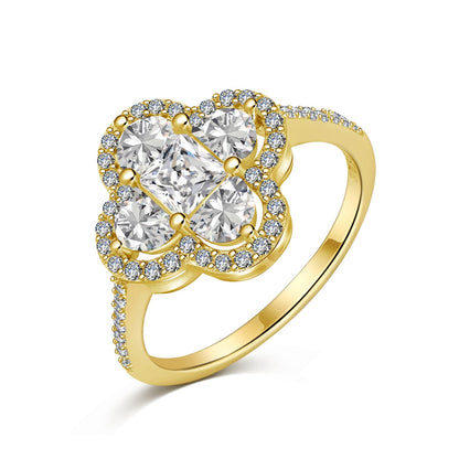 [AURORA]Luxurious Eternity Flower Shape Banquet Ring