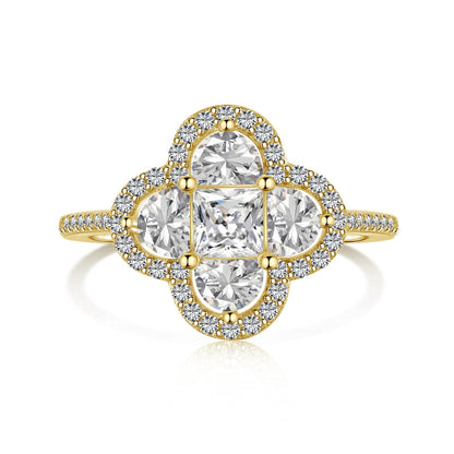 [AURORA]Luxurious Eternity Flower Shape Banquet Ring