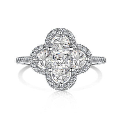 [AURORA]Luxurious Eternity Flower Shape Banquet Ring