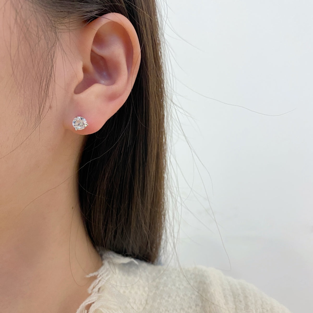 [AURORA]Dainty Round Shape Earrings