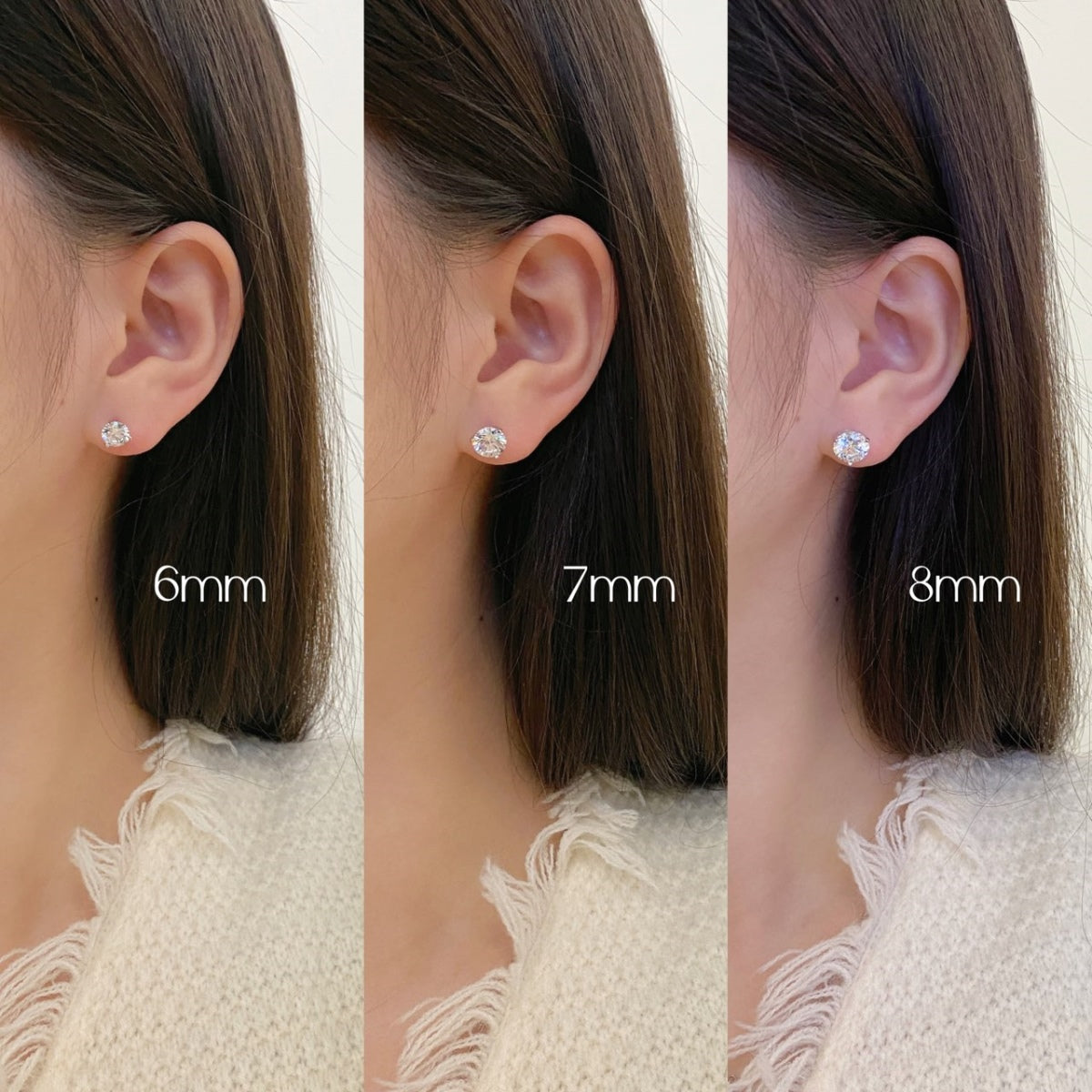 [AURORA]Dainty Round Shape Earrings