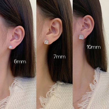 [AURORA]Delicate Square Shape Earrings