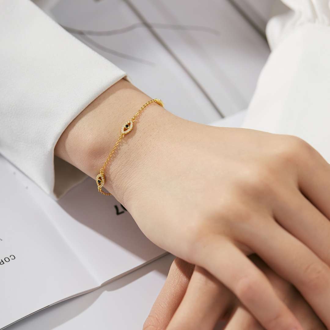 [AURORA]Evil Eye Shape Pendent Necklace