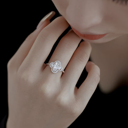 [AURORA]Luxurious Eternity Flower Shape Banquet Ring
