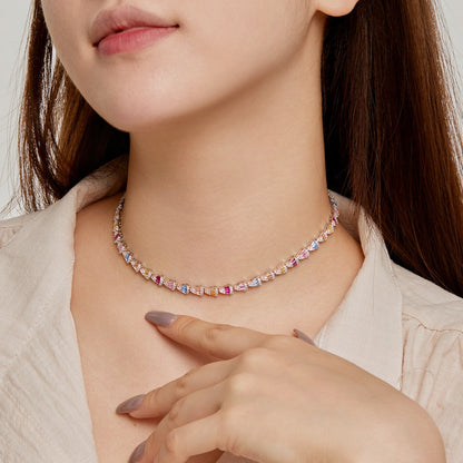[AURORA]Radiant Colorful Rainbow Necklace