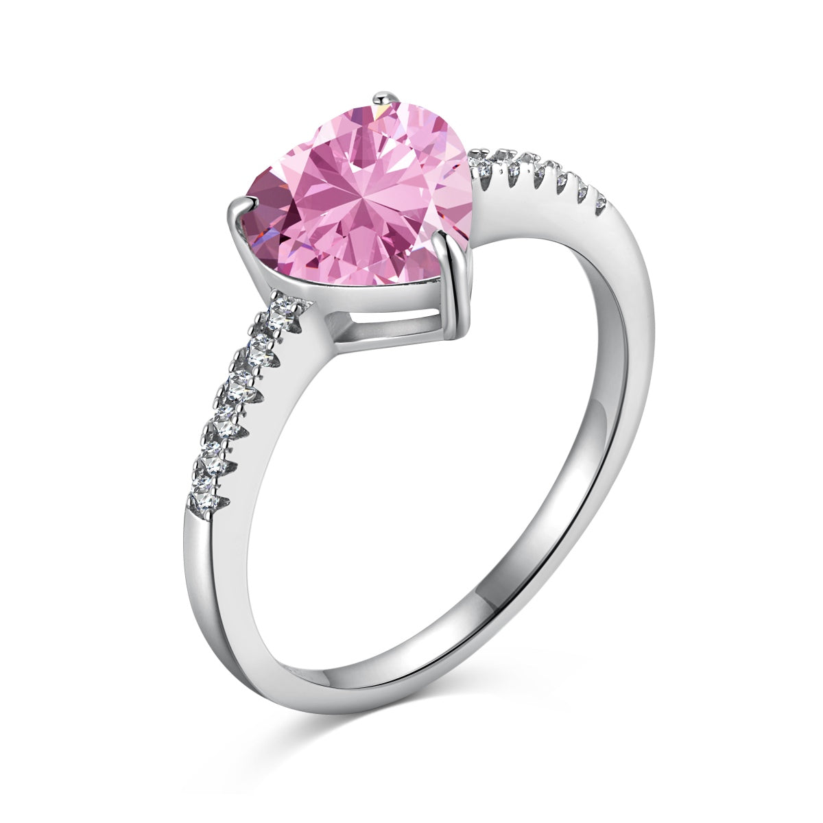 [AURORA]2.0 Carat Dazzling Lustrous Heart Cut Lover Ring