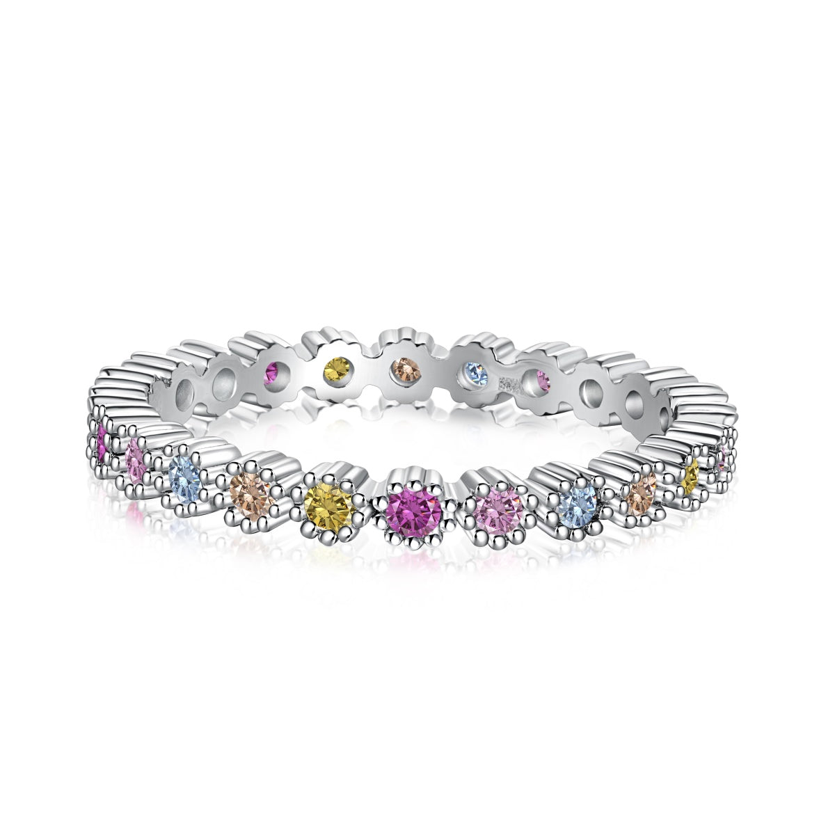 [AURORA]Exquisite Colorful Round Cut Party Ring
