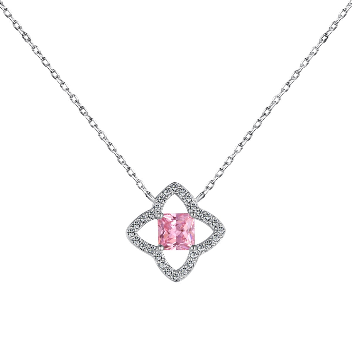 [AURORA]Exquisite Flower Shape Princess Cut Necklace
