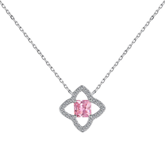 [AURORA]Exquisite Flower Shape Princess Cut Necklace