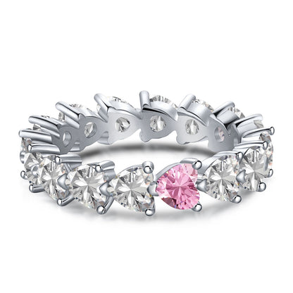 [AURORA]0.25 Carat Radiant Romance Heart Cut Lover Ring