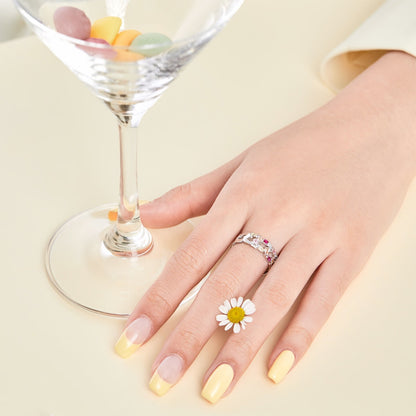 [AURORA]Sparkling Vibrant Emerald Cut Daily Ring