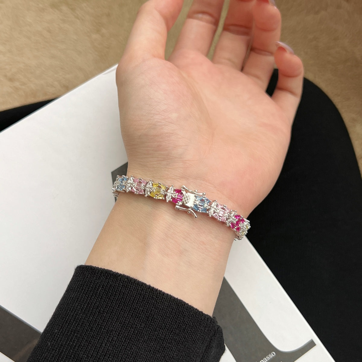 [AURORA]Delicate Colorful Multi Cut Party Bracelet
