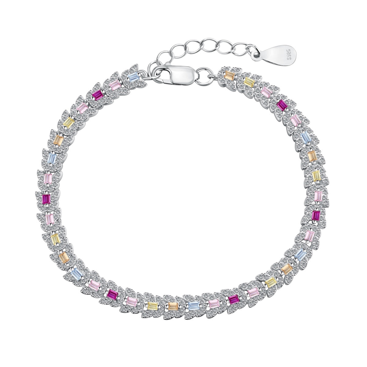 [AURORA]Delicate Colorful Multi Cut Daily Bracelet