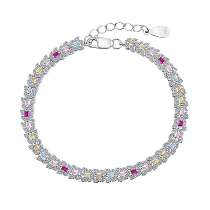 [AURORA]Delicate Colorful Multi Cut Daily Bracelet