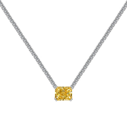 [AURORA]4.0 Carat Elegant Radiant Cut Necklace