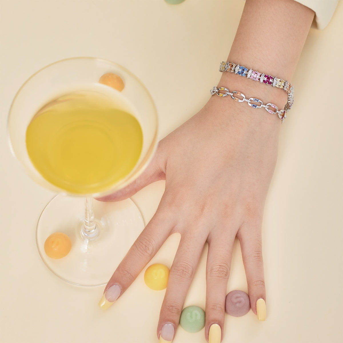 [AURORA]Delicate Colorful Multi Cut Party Bracelet