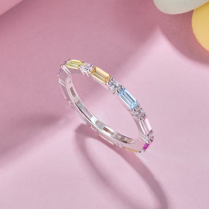 [AURORA]Lively In Shades Elegant Radiant Cut Daily Ring