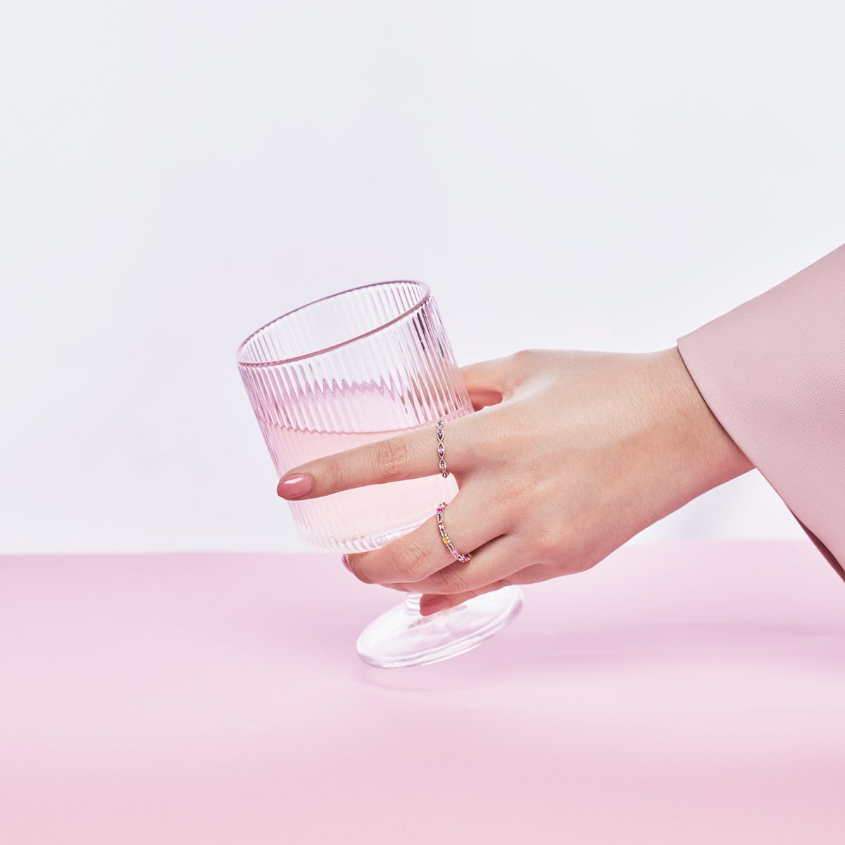 [AURORA]Sparkling Colorful Round Cut Tennis Ring