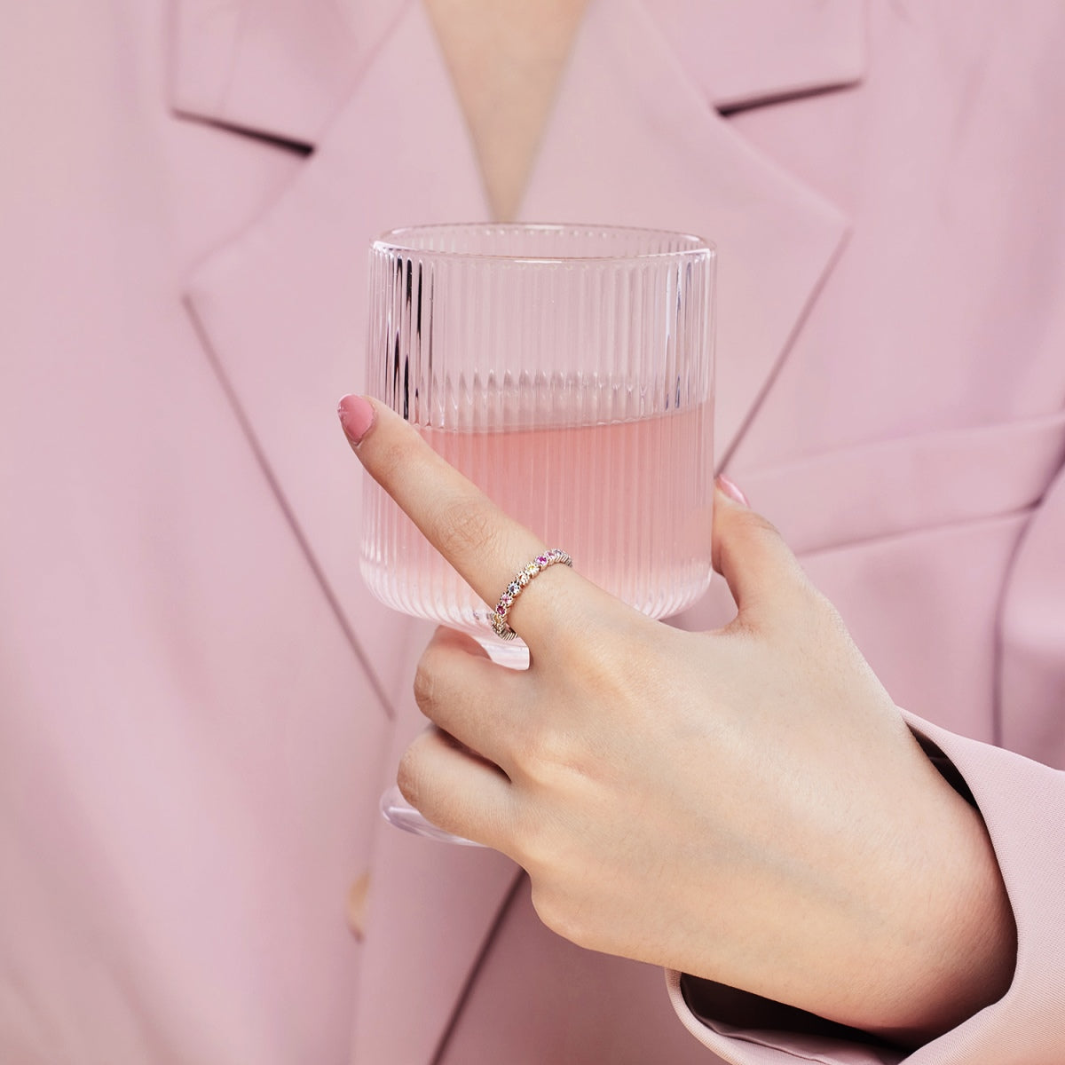 [AURORA]Exquisite Colorful Round Cut Party Ring