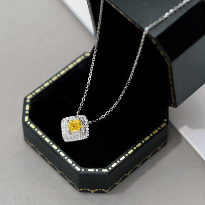 [AURORA]Sparkling Asscher Cut Necklace