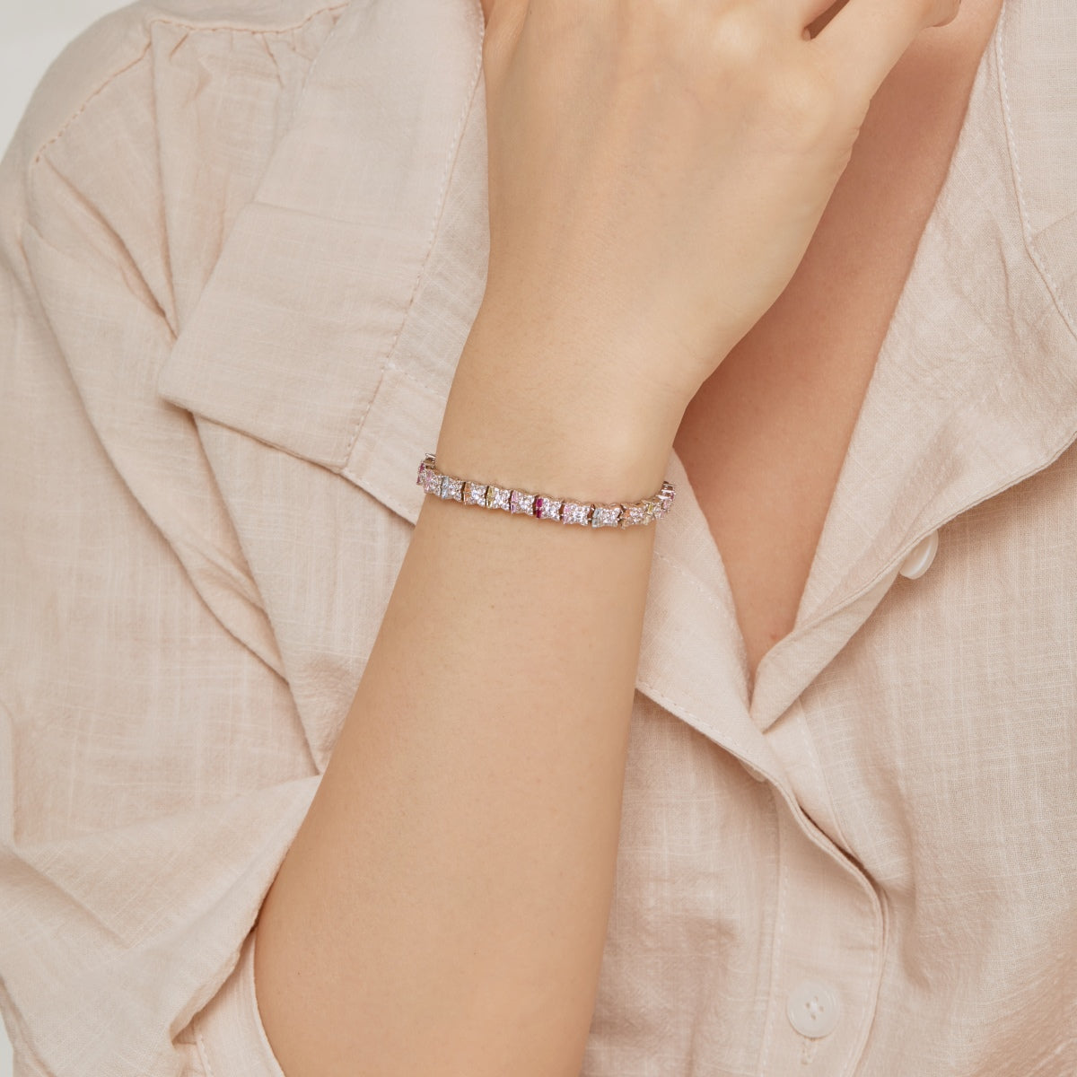 [AURORA]Unique Colorful Flower Shape Daily Bracelet