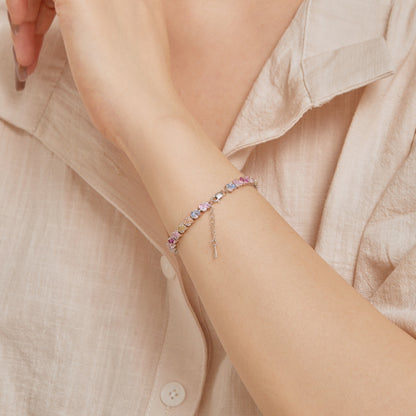 [AURORA]Ornate Colorful Flower Shape Party Bracelet