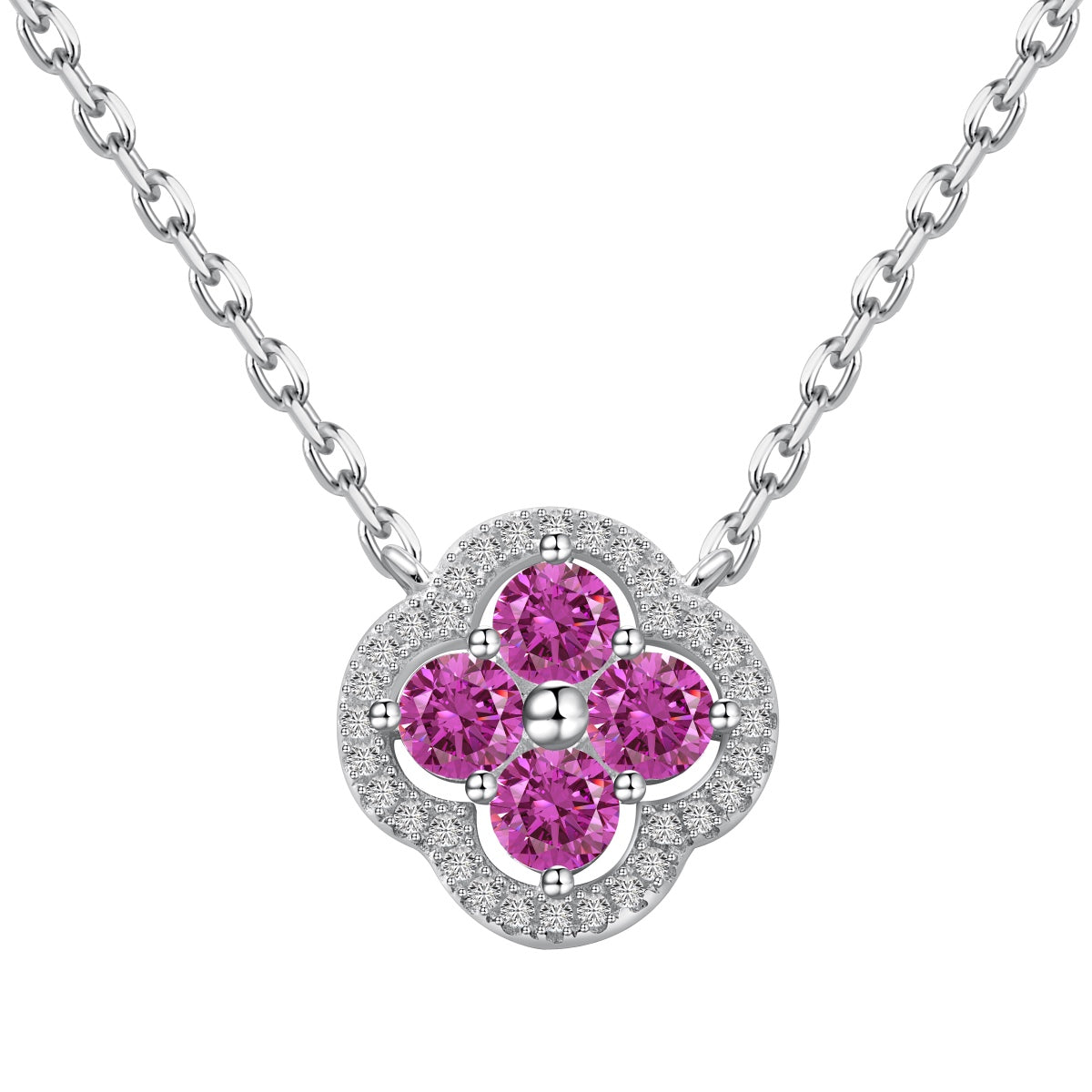 [AURORA]Exquisite Necklace With Four-Leaf Clover Flower Design