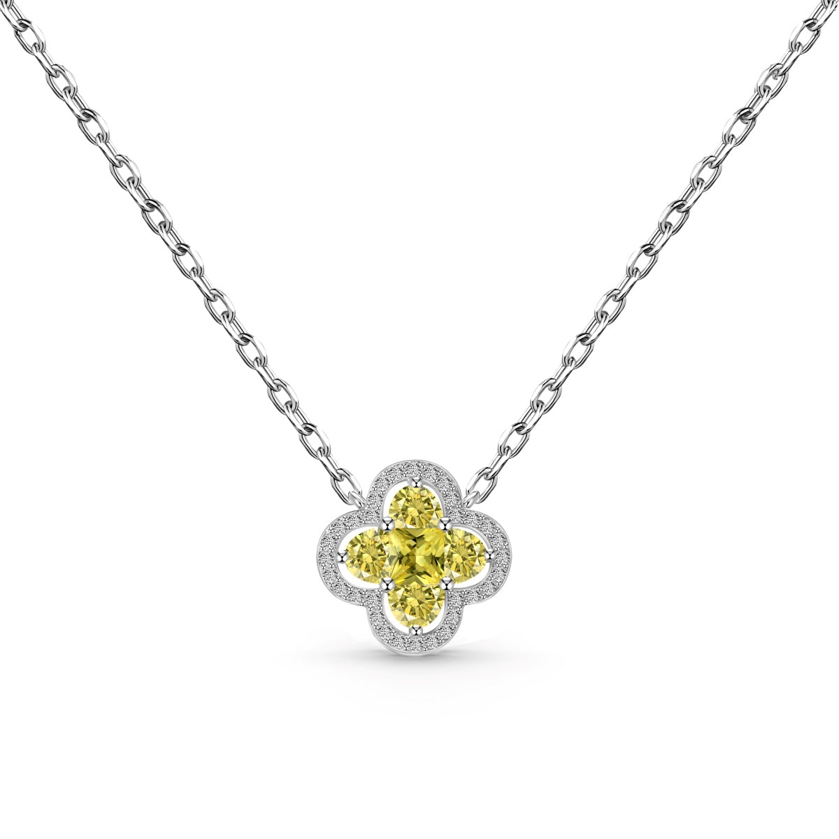[AURORA]Spliced Lucky Four-Leaf Clover Versatile Necklace