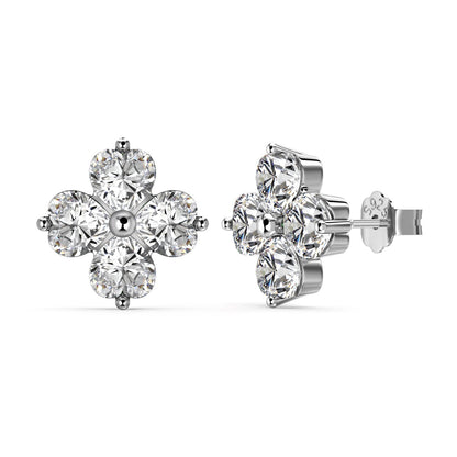 [AURORA]Four-Leaf Clover Ball Earrings
