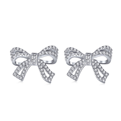 [AURORA]Dainty Bow Shape Earrings