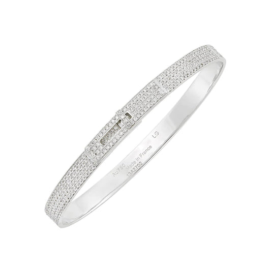 [AURORA]HM KELLY BRACELET IN SILVER AND FULL PAVE DIAMOND