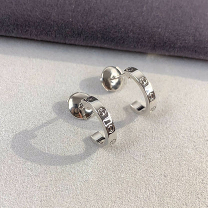 [AURORA]LOVE EARRINGS 2.65MM SILVER