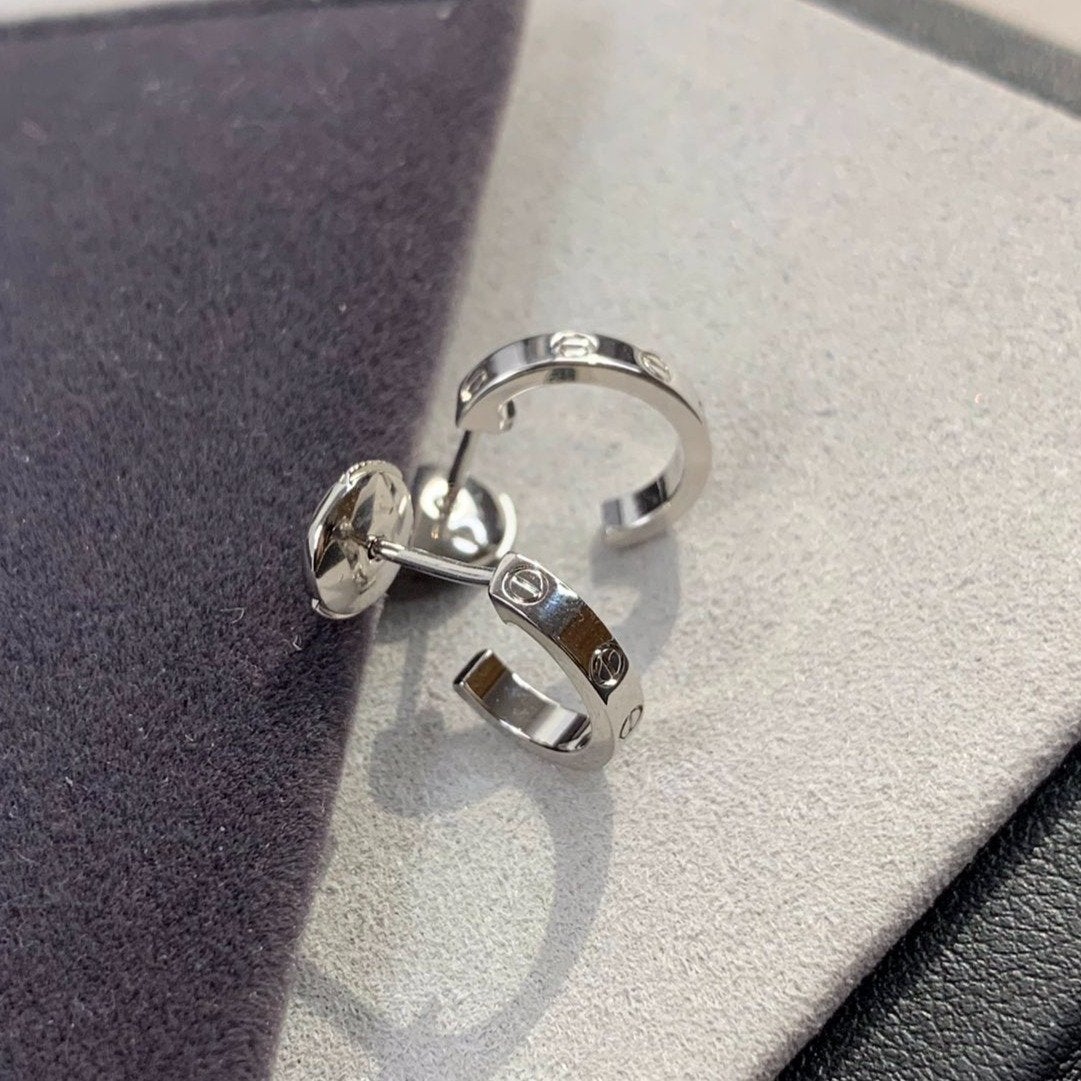 [AURORA]LOVE EARRINGS 2.65MM SILVER