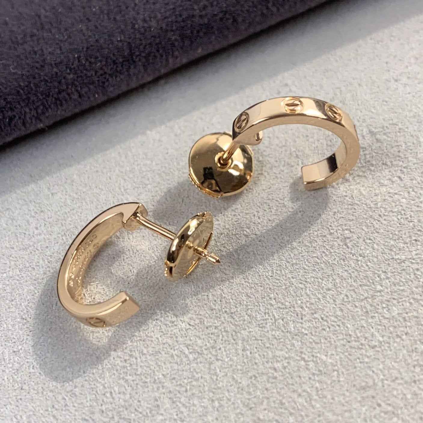 [AURORA]LOVE EARRINGS 2.65MM PINK GOLD